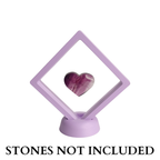 9cm Medium Square Floating Display Stand - Purple