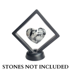 9cm Medium Square Floating Display Stand - Black
