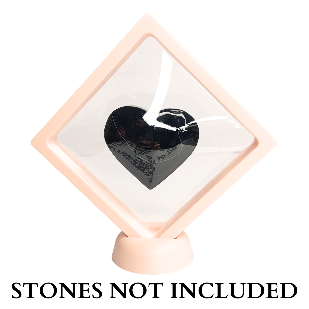 11cm Large Square Floating Display Stand - Apricot