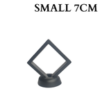 7cm Small Square Floating Display Stand - Black