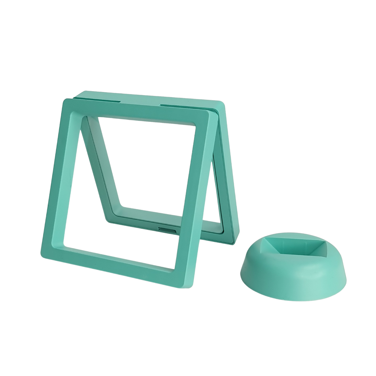 11cm Large Square Floating Display Stand - Turquoise