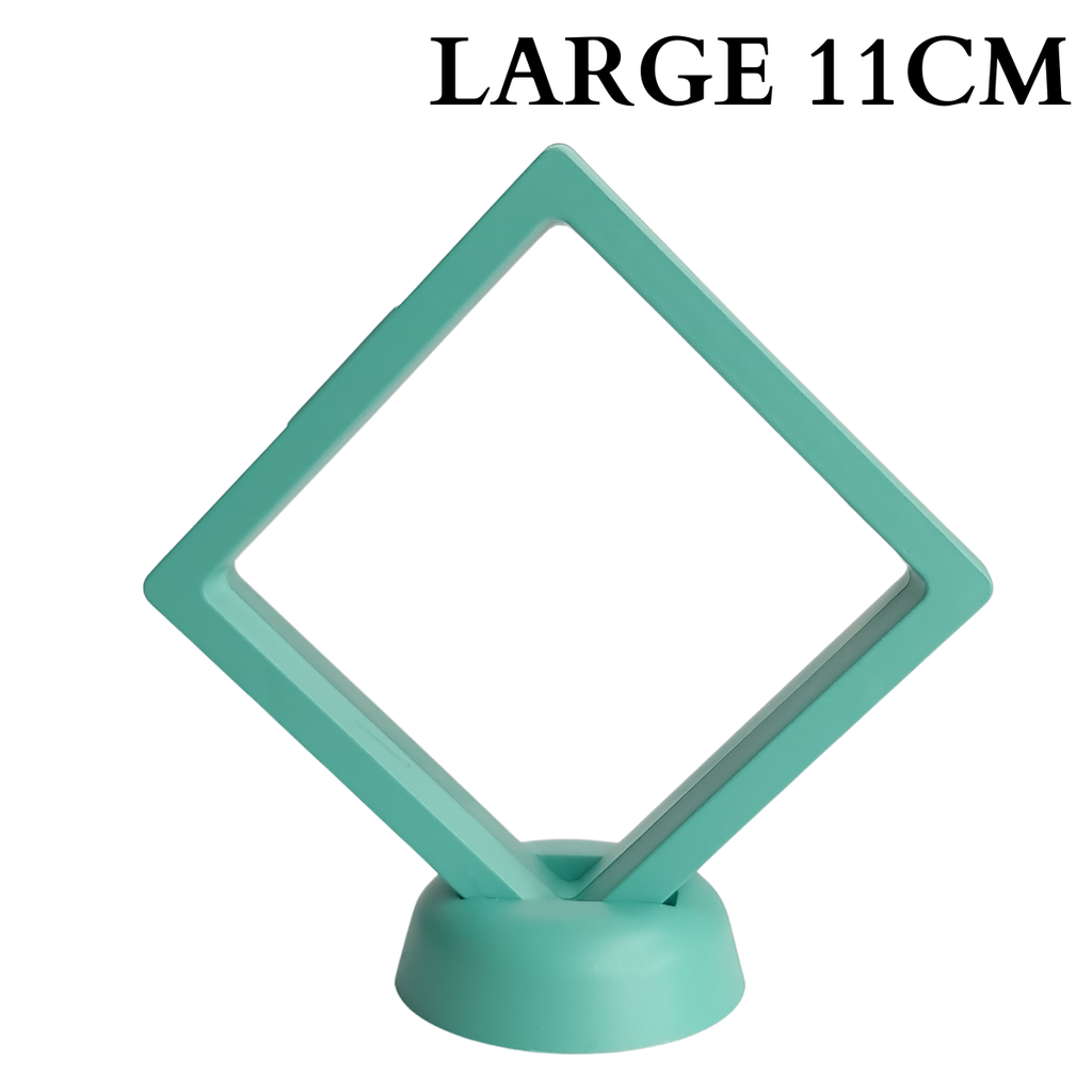 11cm Large Square Floating Display Stand - Turquoise