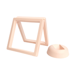 9cm Medium Square Floating Display Stand - Apricot
