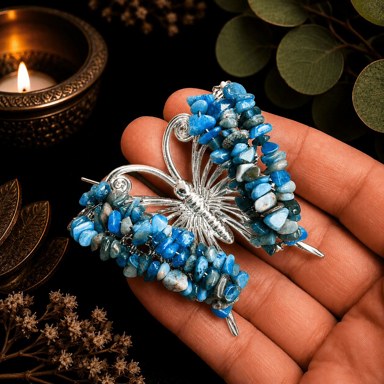 Apatite Gemstone Butterfly