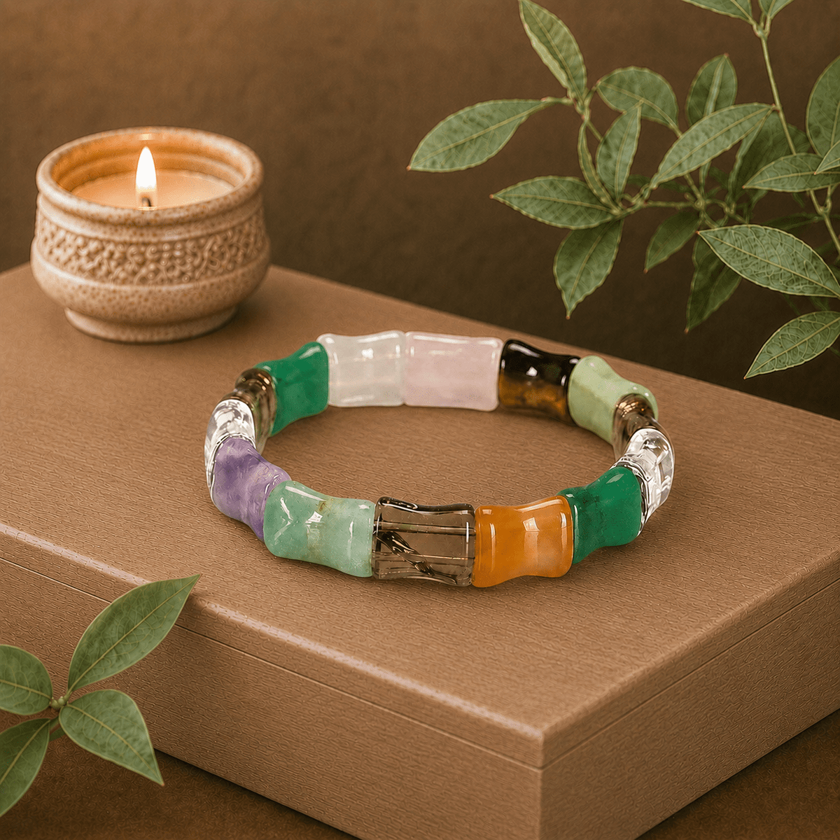 Mixed Hourglass Cut Gemstone Bracelet