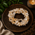 Flower Agate Gemstone Chip Bracelet