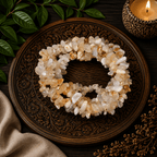 Flower Agate Gemstone Chip Bracelet