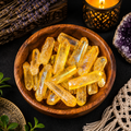100g Aura Coated Quartz Pieces - Yellow
