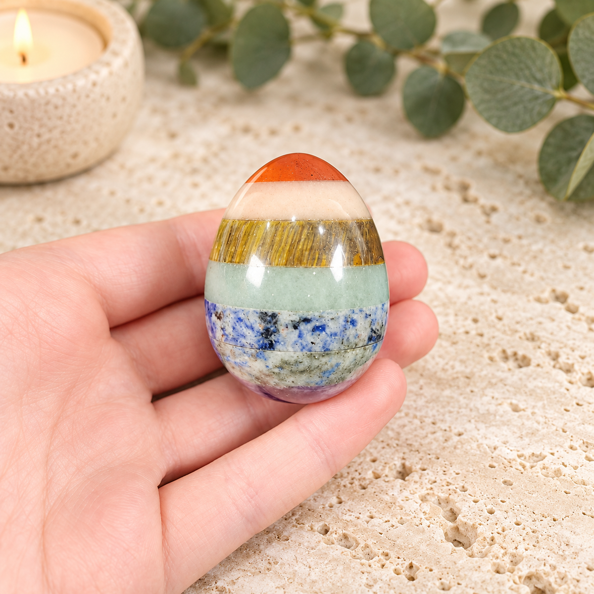 4.5cm Chakra Gemstone Egg