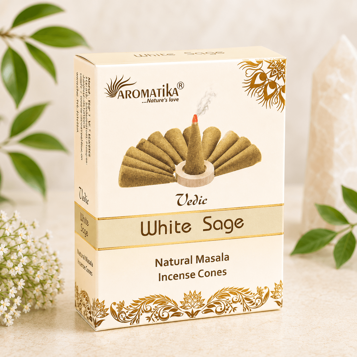 Aromatika Dhoop Incense Cones - White Sage