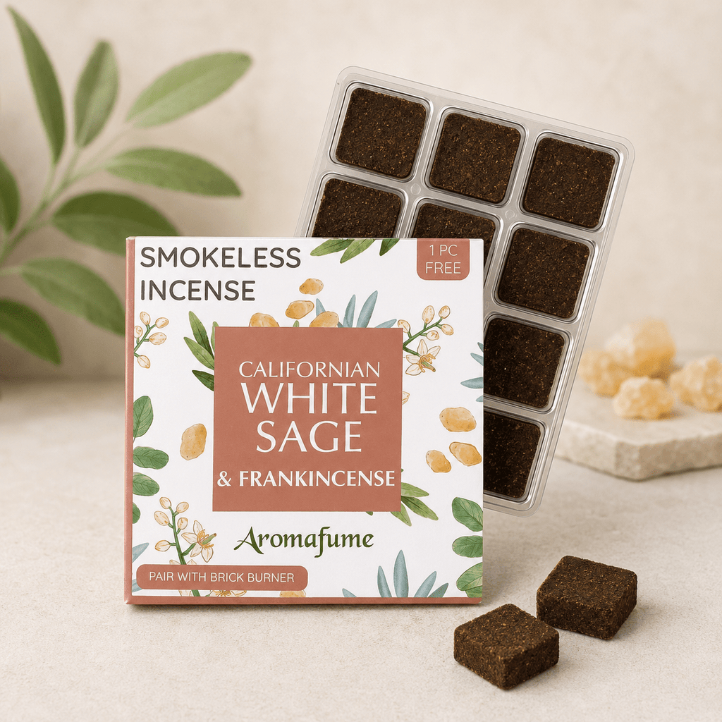 California White Sage & Frankincense Incense Bricks Refill Pack