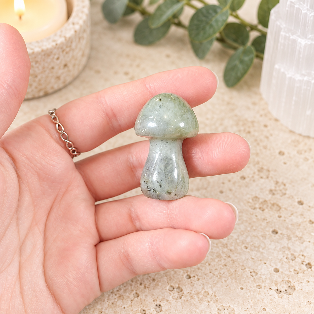 Labradorite 4cm Gemstone Mushroom