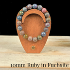 10mm Ruby in Fuchsite Gemstone Bracelet