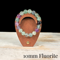 10mm Fluorite Gemstone Bracelet