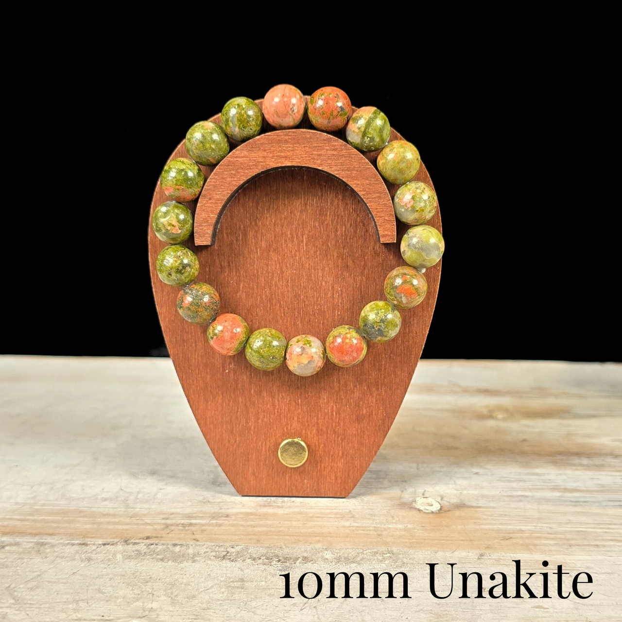 10mm Unakite Gemstone Bracelet