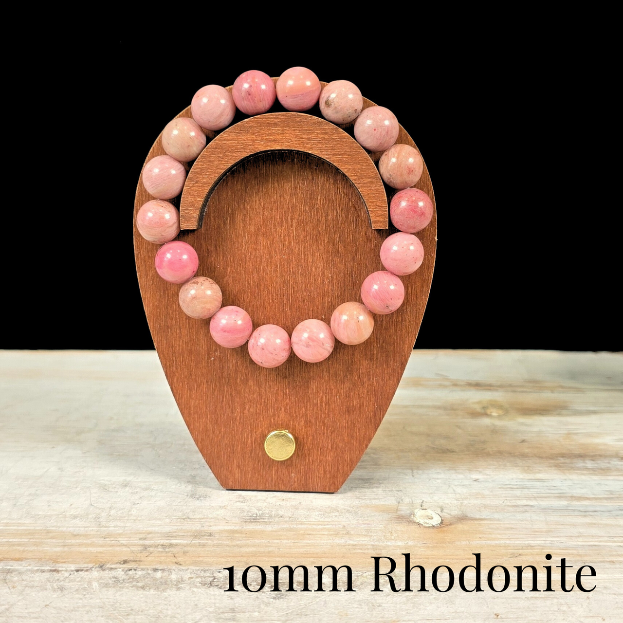 10mm Pink Rhodonite Gemstone Bracelet