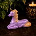 Purple Laying Unicorn Sphere Stand
