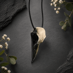 Resin Crow Skull Necklace