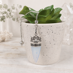 Opalite Lotus Om Pendulum