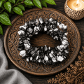 Snowflake Obsidian Gemstone Chip Bracelet