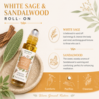 White Sage & Sandalwood Essential Oil Roll-On 10ml