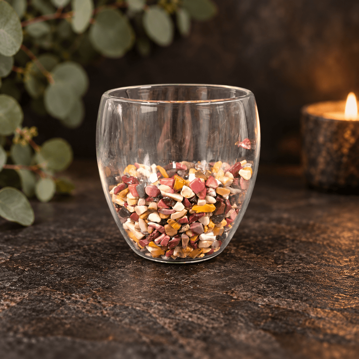 Mookaite 250ml Chip Double Wall Glass