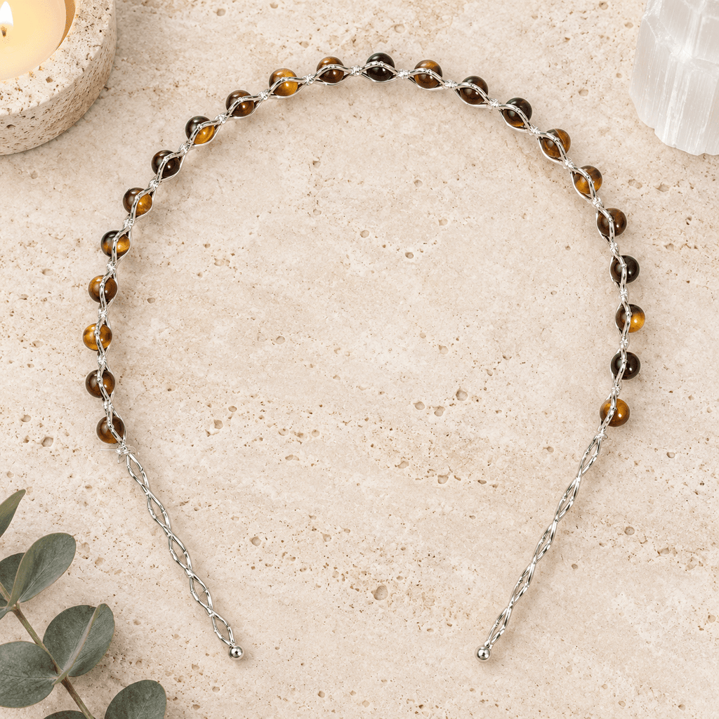 Tiger Eye Gemstone Headband