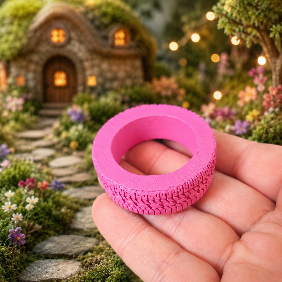 5cm Hot Pink Tyre