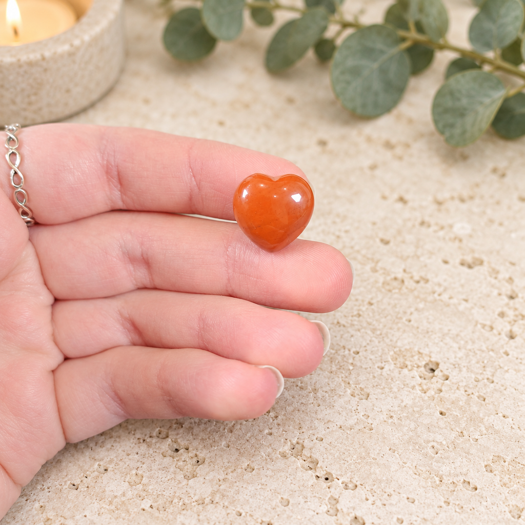 Red Jasper 1.5cm Gemstone Heart