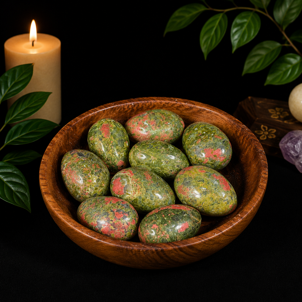 3cm Gemstone Egg - Unakite