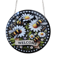 15cm Acrylic Suncatcher - Welcome Bees