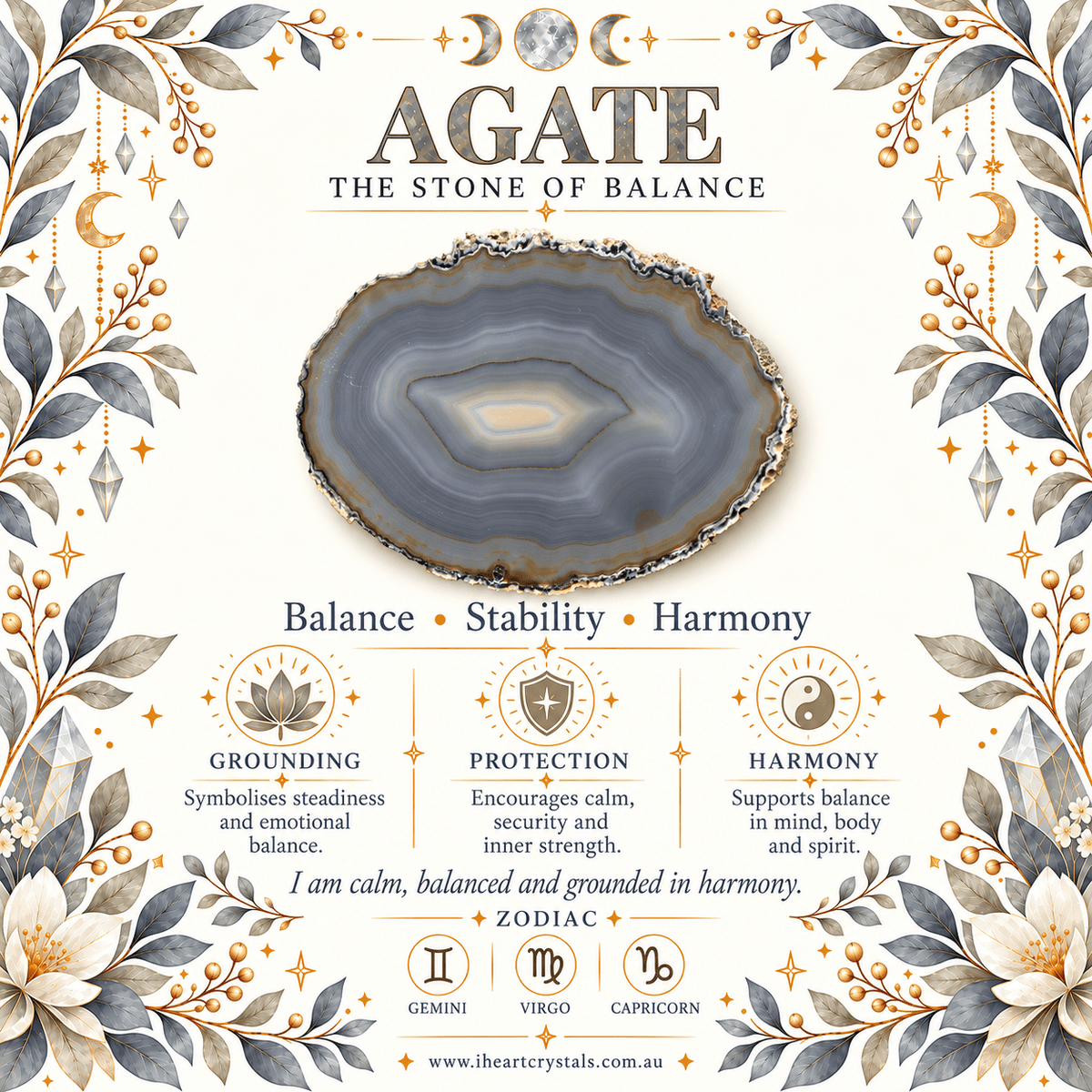 Agate Sun Gemstone Keyring