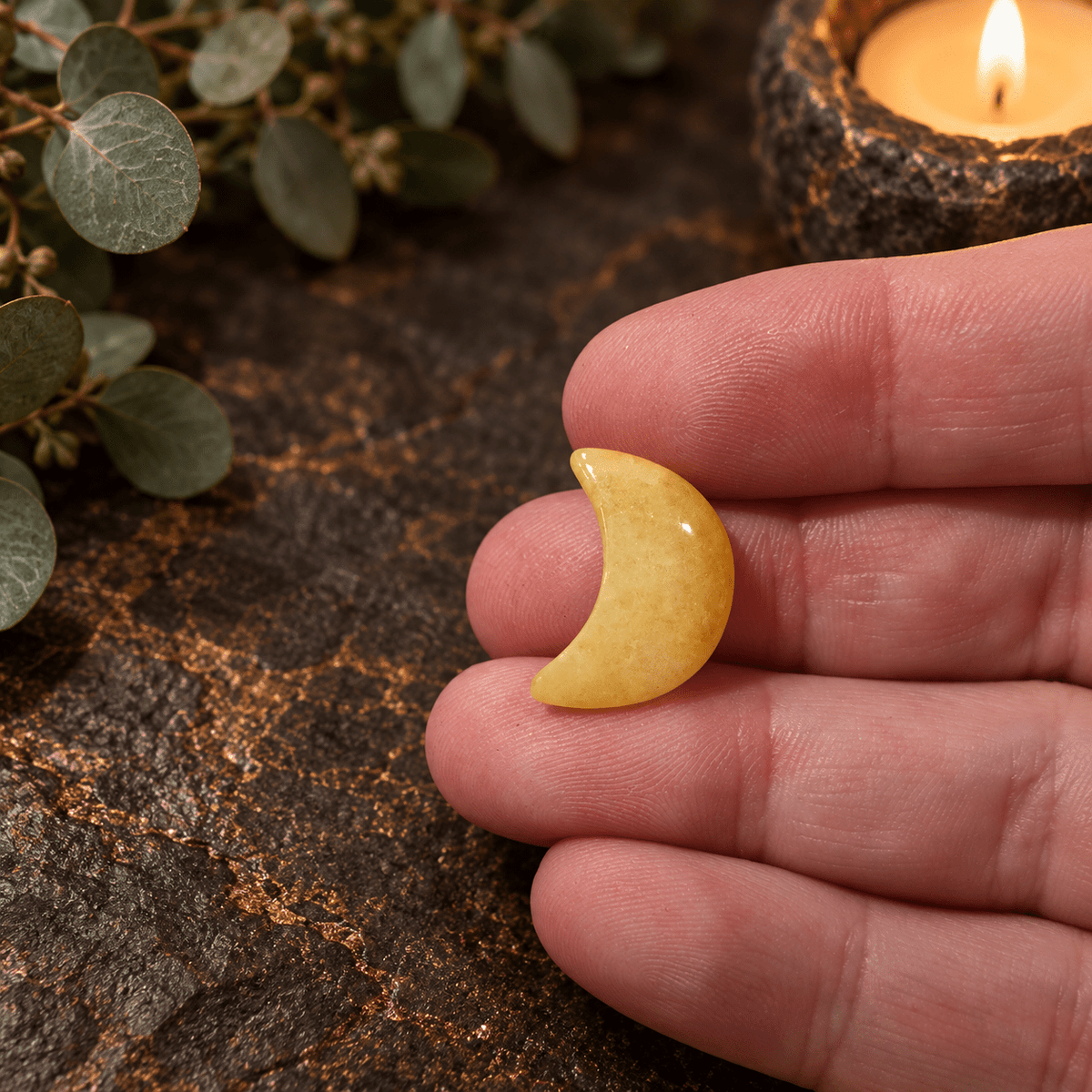 Yellow Aventurine 2cm Gemstone Moon