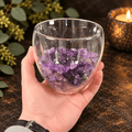 Amethyst 250ml Chip Double Wall Glass