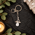 Clear Quartz Angel Gemstone Keyring
