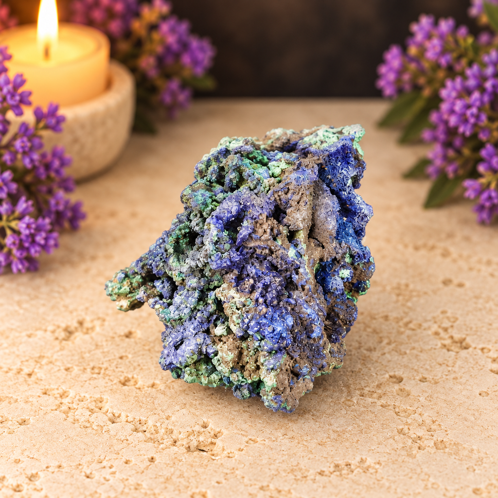Azurite and Malachite Specimen