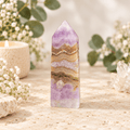 120g Amethyst & Mexican Agate Tower