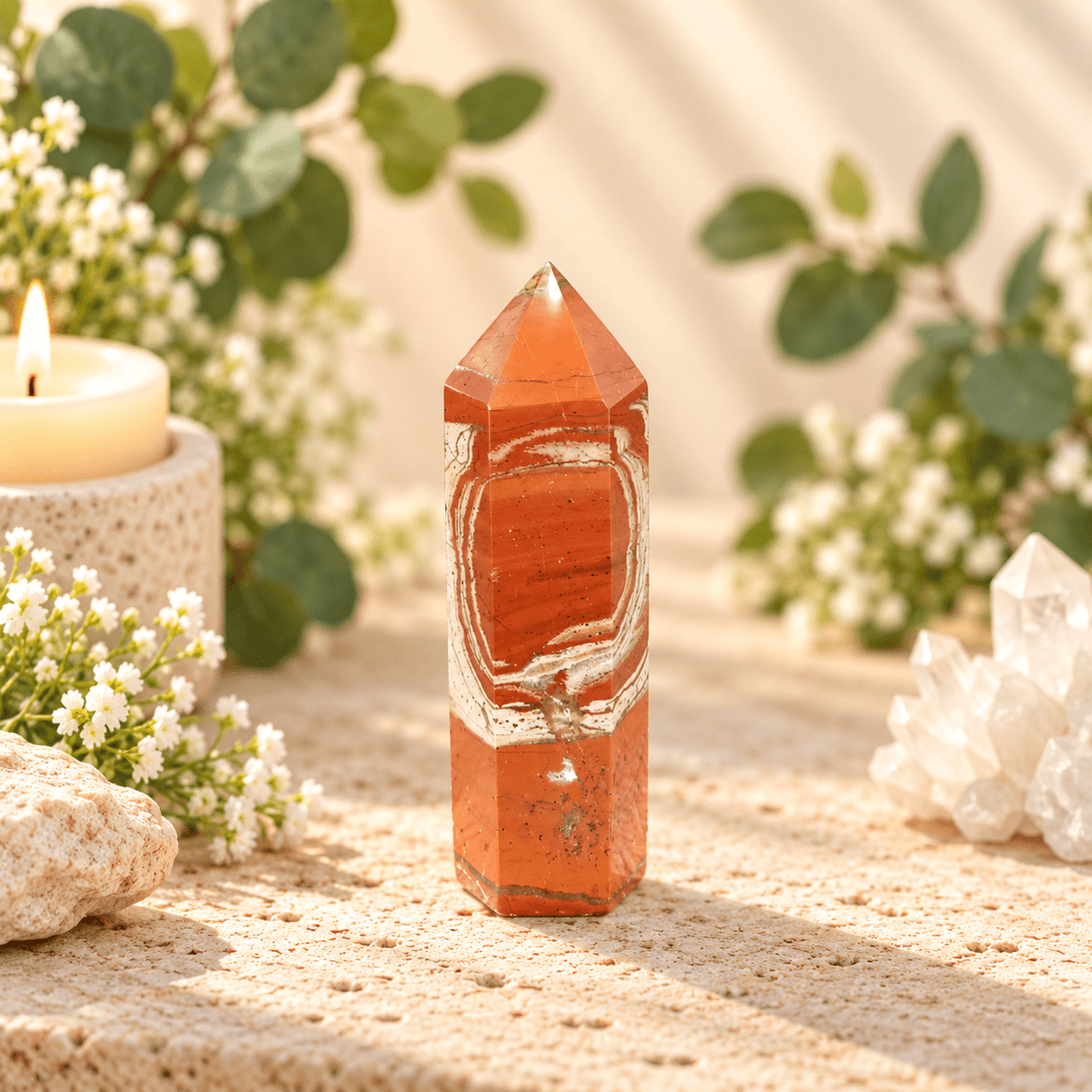 105g Red Jasper Tower