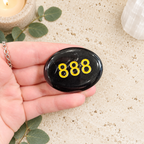 888 Obsidian Angel Number Palm - Abundance & Prosperity Are On the Way