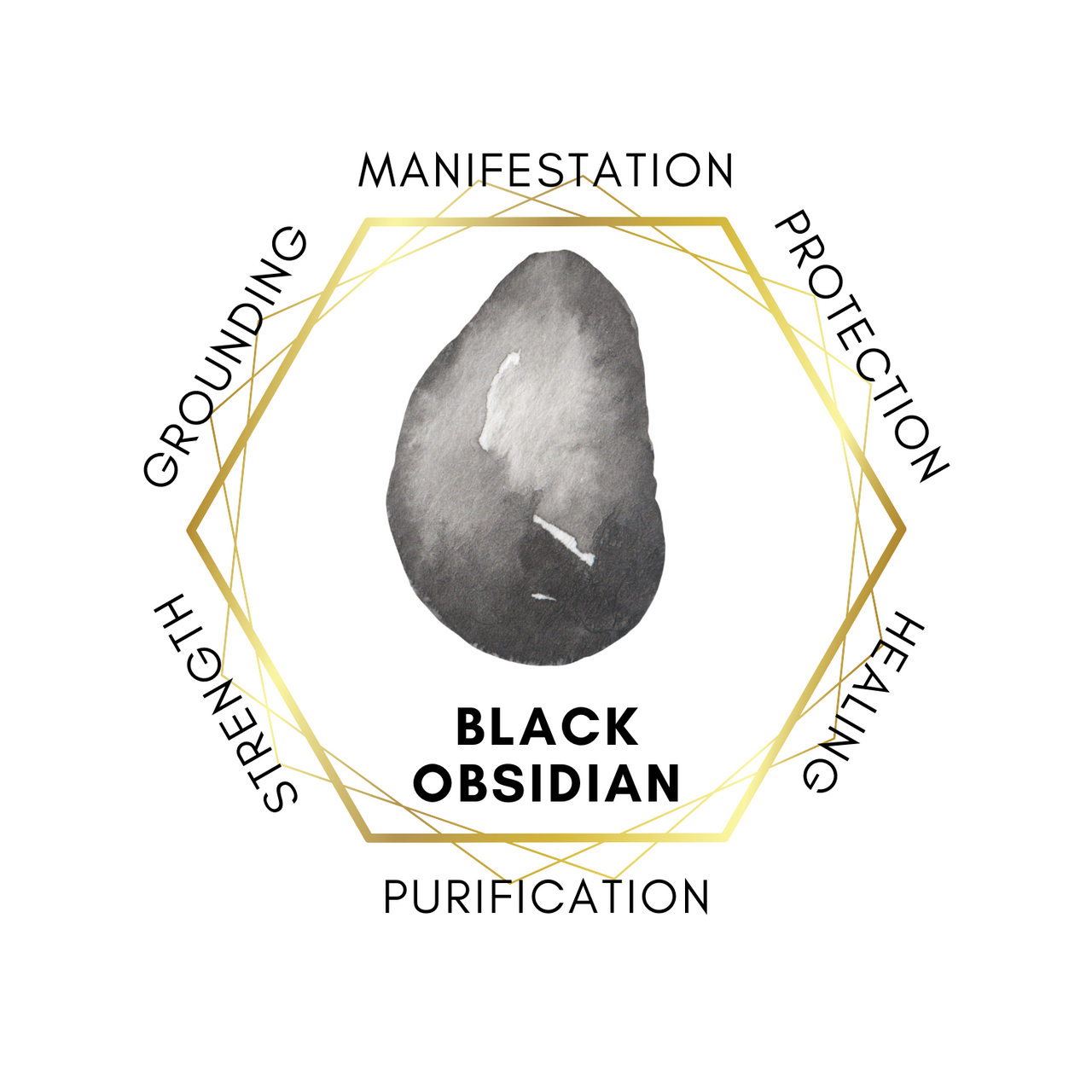 10mm Obsidian Gemstone Bracelet