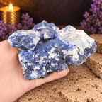 Blue Fluorite on Basalt Specimen