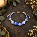 Adjustable Afghanite Hearts Bracelet