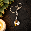 Tiger Eye Butterfly Teardrop Gemstone Keyring