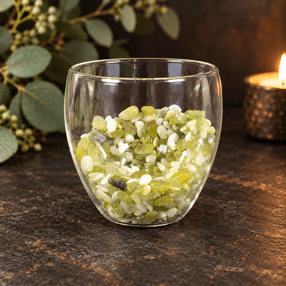 Lemon Jade 250ml Chip Double Wall Glass