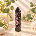 92g Rose Pink Celestial Print Black Obsidian Tower