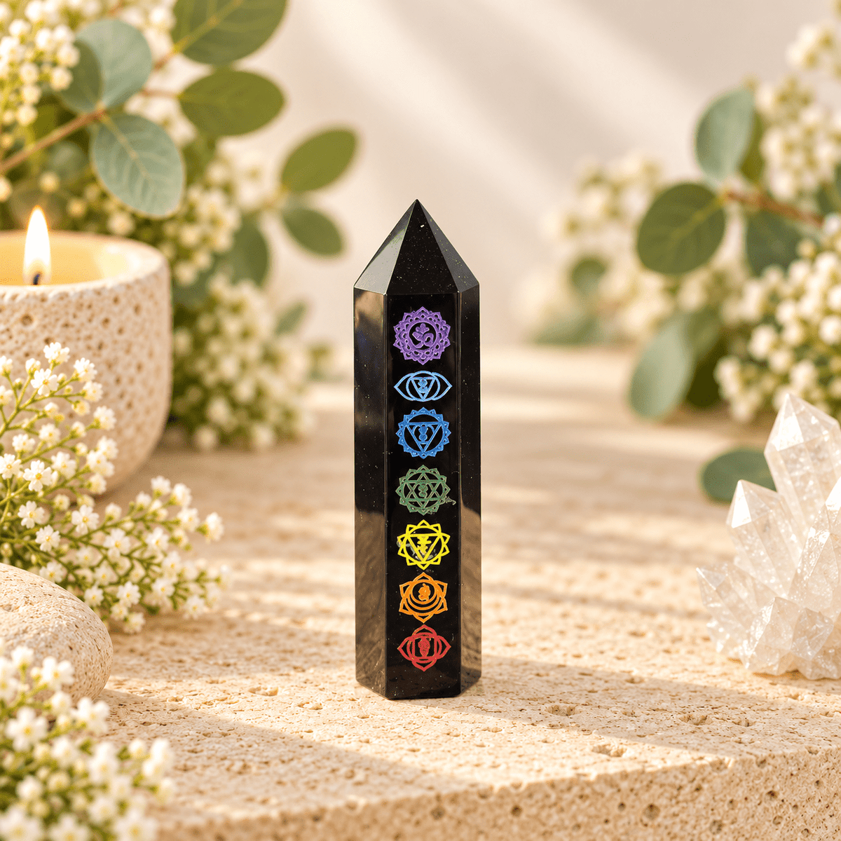 97g Chakra Print on Obsidian Tower