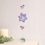 27cm AB Purple Glass Flower Suncatcher