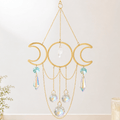 Triple Moon with Clear Quartz Suncatcher