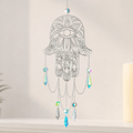 32cm Crystal Hamsa Suncatcher