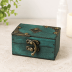Green Wooden Treasure Chest